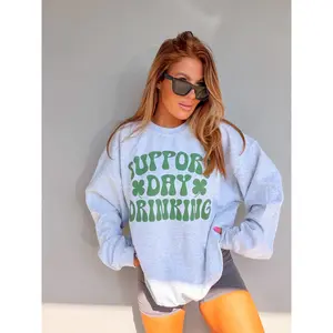 Green Support Day Drinking Graphic Pullover