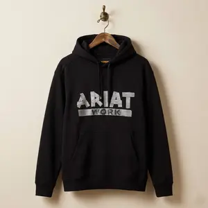 Ariat Rebar Lightweight Duct Logo Hoodie - Western Aztec Pattern Pullover Sweatshirt, Premium Cowboy Menswear Streetwear Hoodie