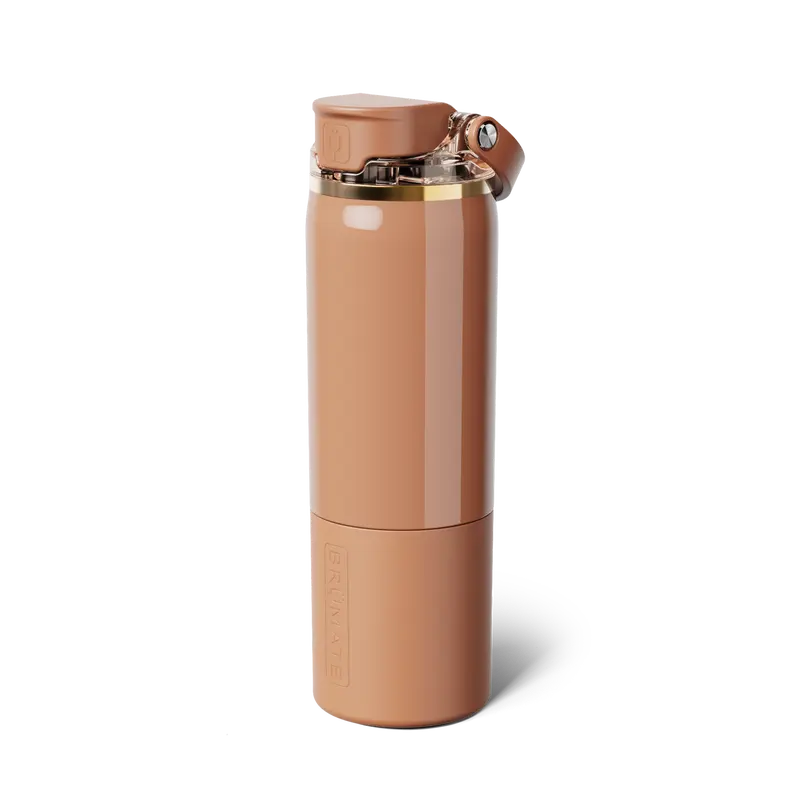 BrüMate Rise Stainless Steel Water Bottle with Covered SoftSip Straw and Carry Handle | 35oz, 25oz, 18oz Sizes | 100% Leakproof Insulated Water Bottle | Sip or Chug Modes | Silicone Sleeve Prevents Scratches and Dents