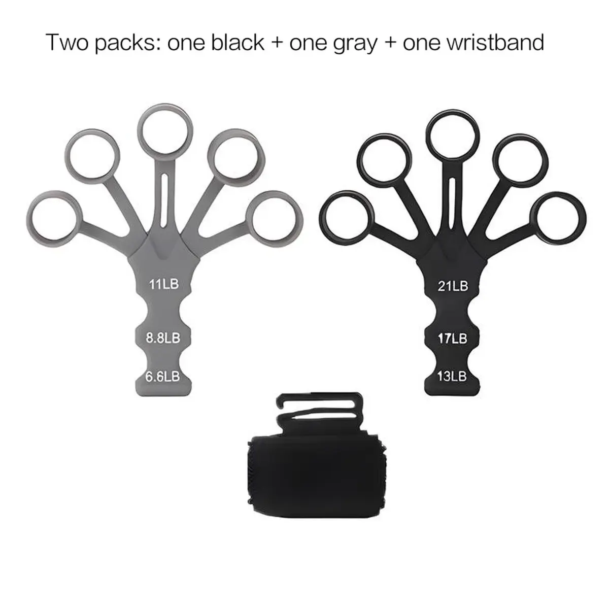 Adjustable Hand Grip Strengthener Kit (2-Piece), Finger Extension & Forearm Exerciser for Rehabilitation, Pain Relief, and Multi-Muscle Strength Training, Adjustable Grip Hand Strengtheners, Finger Extension Hand Strengtheners