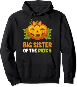 Pumpkin Patch Family Halloween Pajamas Costume Big Sister Pullover Hoodie - 55B08J8SNK23