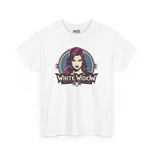 White Widow - Unique Cannabis Strain Graphic T-Shirt - 100% US Cotton, Unisex, Multiple Colors & Sizes