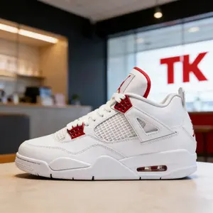 White University Red Retro Basketball Shoes, Metallic Red Sneakers for Men , Durable Leather, Shock Absorption, Non-Slip Outsole, Fashion Streetwear Shoes for Hypebeasts, 2026 Trendy Footwear Gifts for sneakerheads, basketball fans, and fas