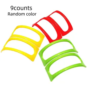 9-Piece Colorful Tortilla Clips, Durable PP Material, Suitable for Soft or Hard Shells, Ideal for Restaurants and Home Use