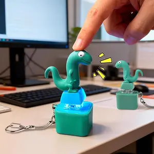 2-Pack Funny Lizard Button Clicker Keychain Fidget Toy - Interactive Stress Relief Gadget with Realistic Sound, Ideal for Gifts & Everyday Carry, Fidget Items