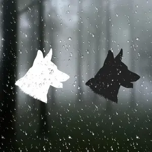 German Shepherd Head Vinyl Decal Sticker, Durable Adhesive Material, Car Window Door Laptop Luggage Furniture Bumper Decoration