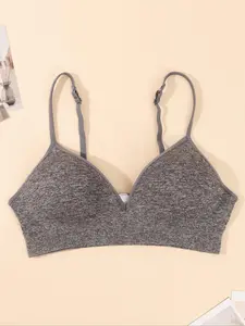 Women's Solid Color Push Up Bra, Soft Comfortable Breathable Adjustable Strap Bra, Everyday Underwear Bras for Women