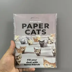 50pcs DIY 3D Paper Cat Dog Origami Kit, Step-By-Step Instructions, Pre-Cut Pieces, Easy Assembly, Fun Gift, Home Decor, No Glue Needed