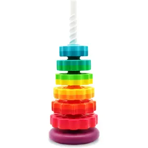Baby Spin Stack Toy,Premium Stacking Toy for Kids, Spinning Stacking Toy for Babies and Toddlers,Educational Toddler Learning Toy,Baby 1 2 3 Birthday Gifts,Autism Sensory Spinning Toy