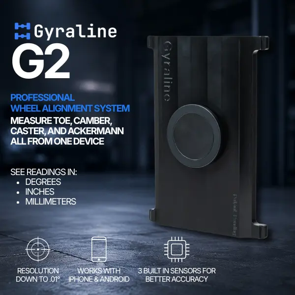 Gyraline G2 | Professional Alignment Tool | Wireless Toe Camber Caster System |iPhone & Android