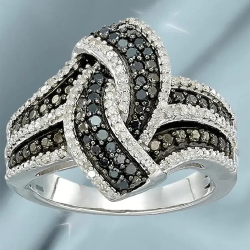 Women's Elegant Artificial Zircon Decorated Ring, Elegant Glittering Ring, Exquisite Trendy Ring for Wedding Engagement, Fashionable Jewelry for Women As Gift, Artificial Zircon Rings, Artificial Gemstone Ring