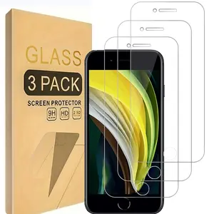 iPhone 7/8/se 3/2 Screen Protector, Accessories, Smartphone, 3-Pack Tempered Glass, 4.7-Inch Case-Friendly Design, Anti-Scratch, Protective & Bubble-Free Protection