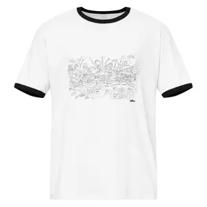 Unisex Mall World Map Drawing T Shirt