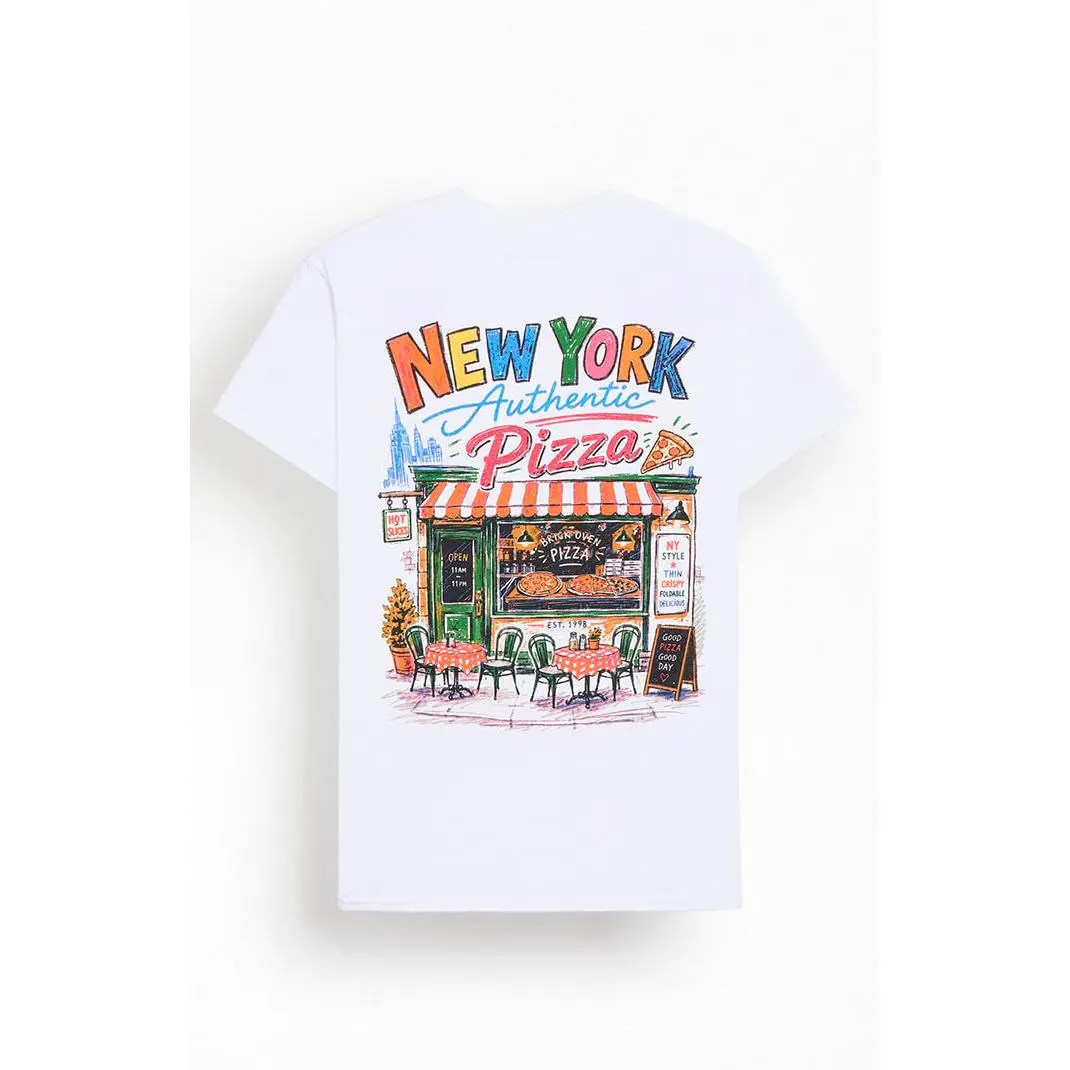 PacSun Men's NYC Authentic Pizza T-Shirt - Multicolor