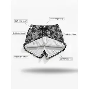 Men's Swim Trunks - Quick-Drying Beach Shorts with Comfy Mesh Lining & Adjustable Waistband
