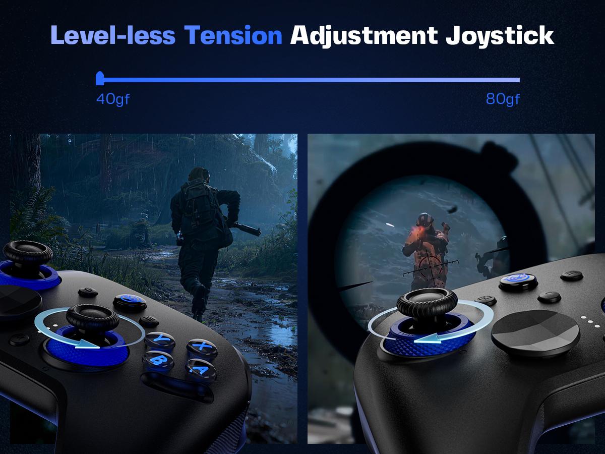 NYXI Imperial (Not For Xbox) PC Gaming Controller with Adjustable Tension TMR Joysticks, Interchangeable Buttons for PC/Switch Layouts, 1000Hz Polling Rate, Dual-Mode Triggers, 1200mAh Battery & Dock - for PC/Switch/Android/TV
