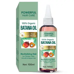 100% Organic Batana Oil - Powerful Hair Growth & Repair Treatment, From Elaeis Oleifera, For Thicker, Fuller Hair, Fights Dryness, Frizz & Hair Loss, 100ml Haircare