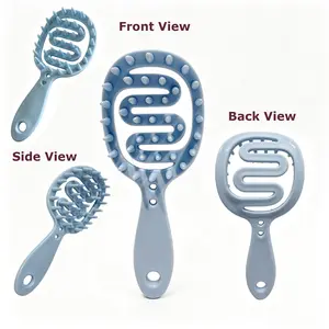 Elliptical Hard Tooth Comb, Comfortable Handle, Cute Design, Small and Easy to Clean, Ventilated Scalp Massager, Travel-Friendly Gift