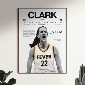Caitlin Clark Poster, WNBA Wall Print, Basketball POSTER PRINT UNFRAME , Iowa Indiana Fever Poster, Women's Hoops Decor, Gift for Basketball Fans