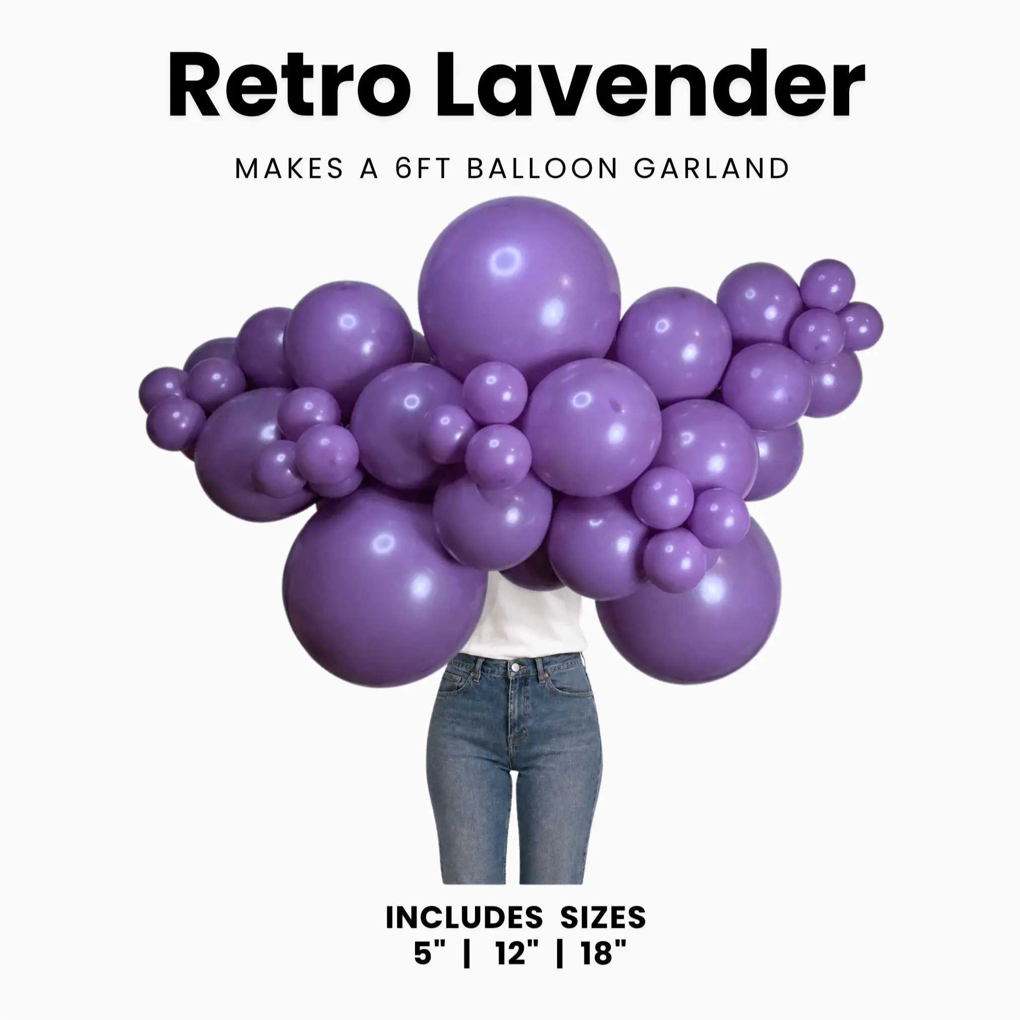 Retro Lavender Balloon Pack with Optional Add-Ons