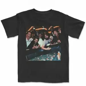 Vintage The Hangover Playing Poker Crewneck T-Shirt Funny Movie Tee Gift For Boyfriend Menswear Top Streetwear Country Men Gifts Summer Men Clothes Meme Shirts 90s Graphic Tees