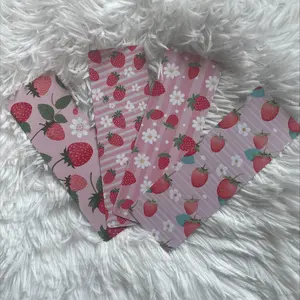 Pink Strawberry Double Sided Summer Bookmarks