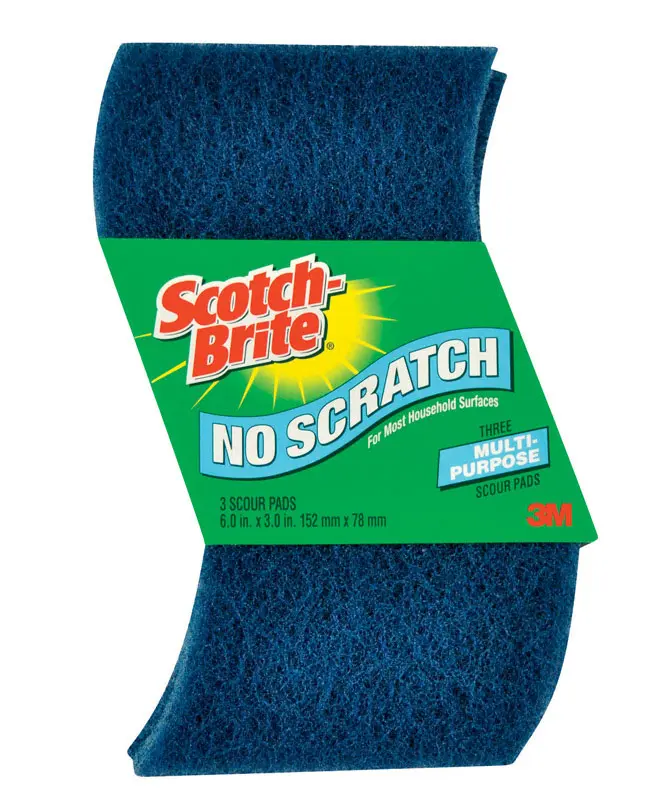 212 MAIN High-Quality Scouring Sponges, 3x6 in, Blue, 3-Pack (Model 1452309) – Reptile & Amphibian Pet Cleaning Tools