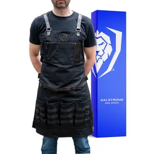 BBQ Apron |  Heavy-Duty Waxed Canvas | Professional Chef's Kitchen Apron | Dalstrong ©