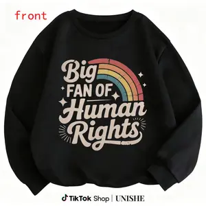 Empowerment Gift Shirt – Big Fan of Human Rights Rainbow Tee for Women