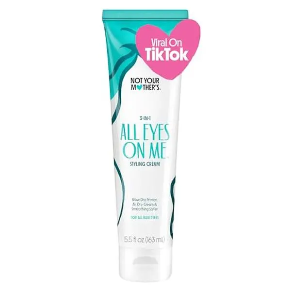 Not Your Mother's All Eyes On Me 3-in-1 Hair Styling Cream, 5.5 oz | Styling Cream with UV Protection and up to 450 Degree Heat Protection - For All Hair Types - Berry Vanilla Scent