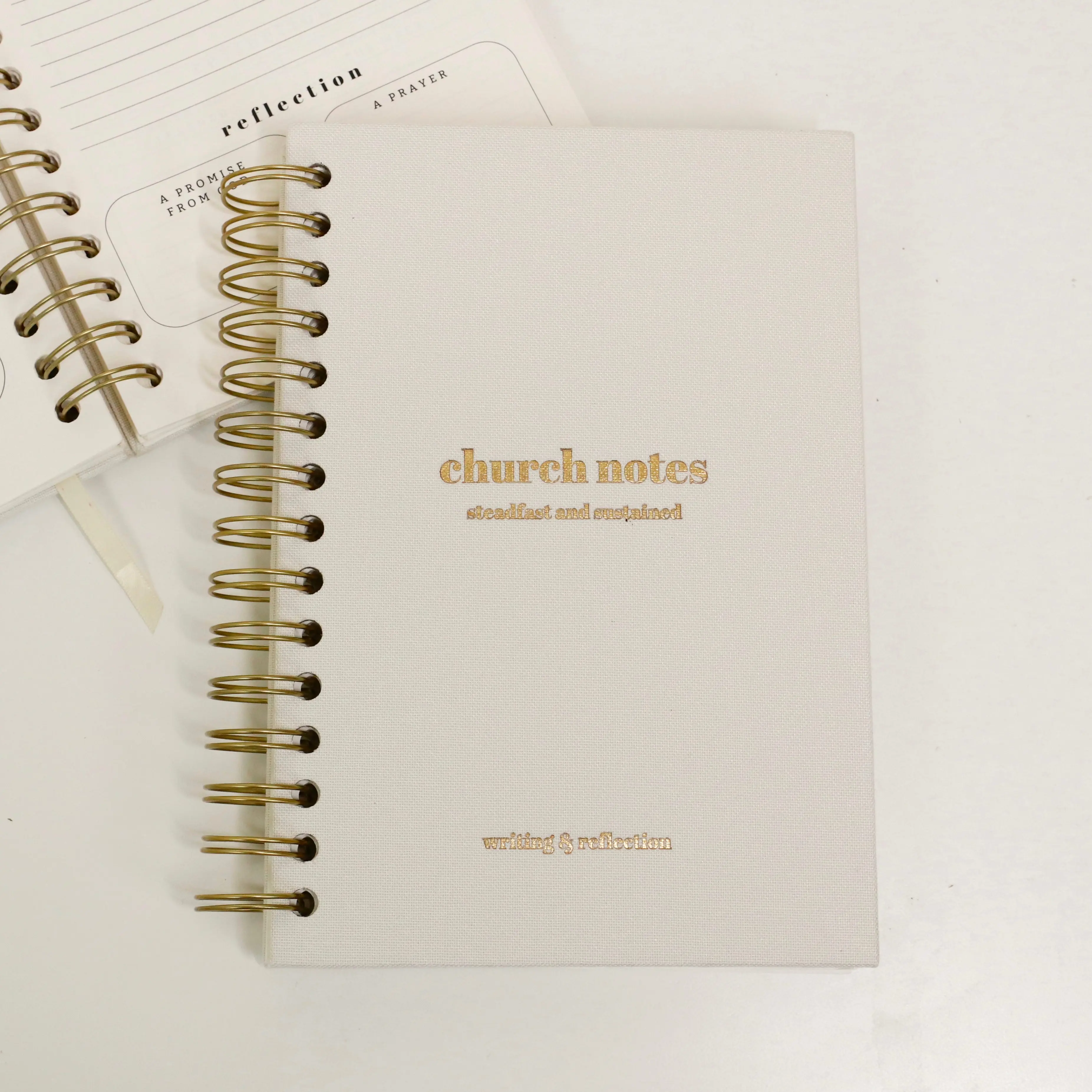 Church Notes Journal - by Steadfast and Sustained - Christian Sermon Notebook to Write Verses, Key Points, Notes, and Apply the Message - Men or Women Gift Idea - Devotional Bible Study, Prayer, & Application