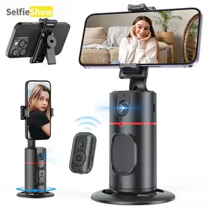 Auto Face Tracking Phone Holder,Compatible with iPhone,No app required to carry a remote controller,360° Rotating Smart Tracking Face and Body Photography Phone Holder.Can be used with a selfie tripod, a professional mobile phone stabilizer
