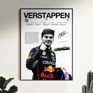 Max Verstappen Poster, Red Bull F1 Wall Print, Formula 1 Poster, Racing Digital , Motorsport Poster, F1 Driver Print, Formula 1 Gift (No Framed)