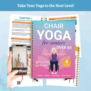Chair Yoga for Seniors Gentle Seated Exercise Cards with Video Guide & Weekly Workout Plan for Healthy Living