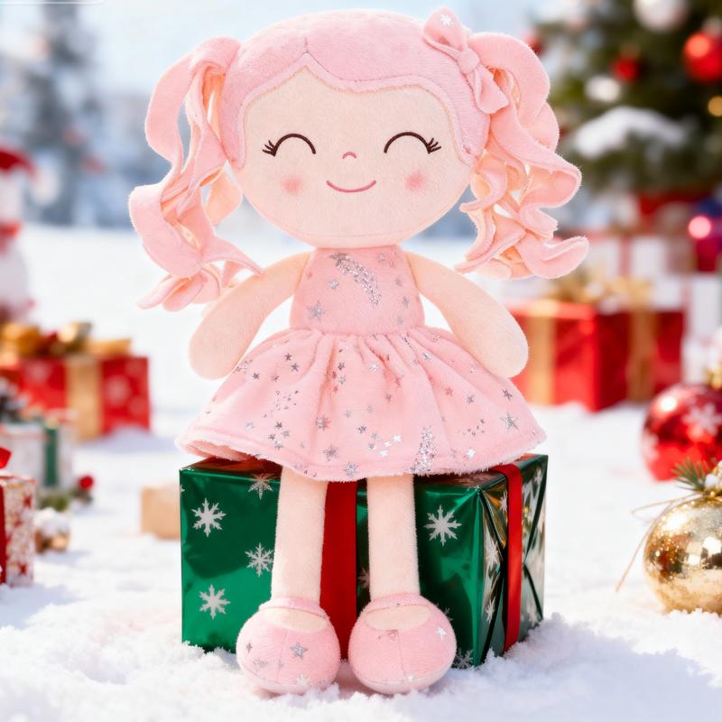 Gloveleya Plush Doll 12 Inch Curly Hair Princess Design Soft Baby Girl Dolls for Girls Ages 0-6 Perfect Birthday Christmas & Baby Shower Gift Adorable Nursery & Preschool Playtime Companion - Friendship