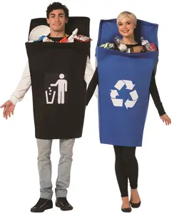 Trash Can & Recycle Can Couples Halloween Costume