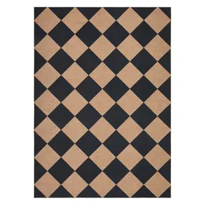 Poly Linen Washable Foldable Printed Carpet, Modern Dynamic Rhombus, For Both Home and Office