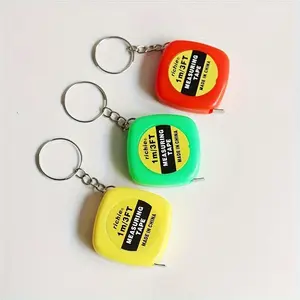 3pc Compac Stainless Steel Tape Measure with Keychain Durable Easy to Use Mini Ruler Perfect for Gifts