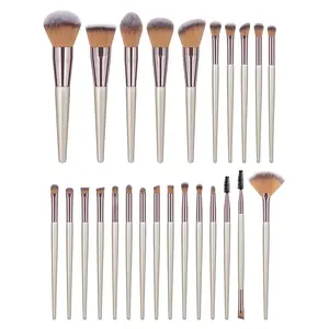 [Champagne Gold ]14-22-25 Pcs Makeup Brush Sets Premium Synthetic Hair  Eyeshadow Blending Brush Sets Cosmetics Tools