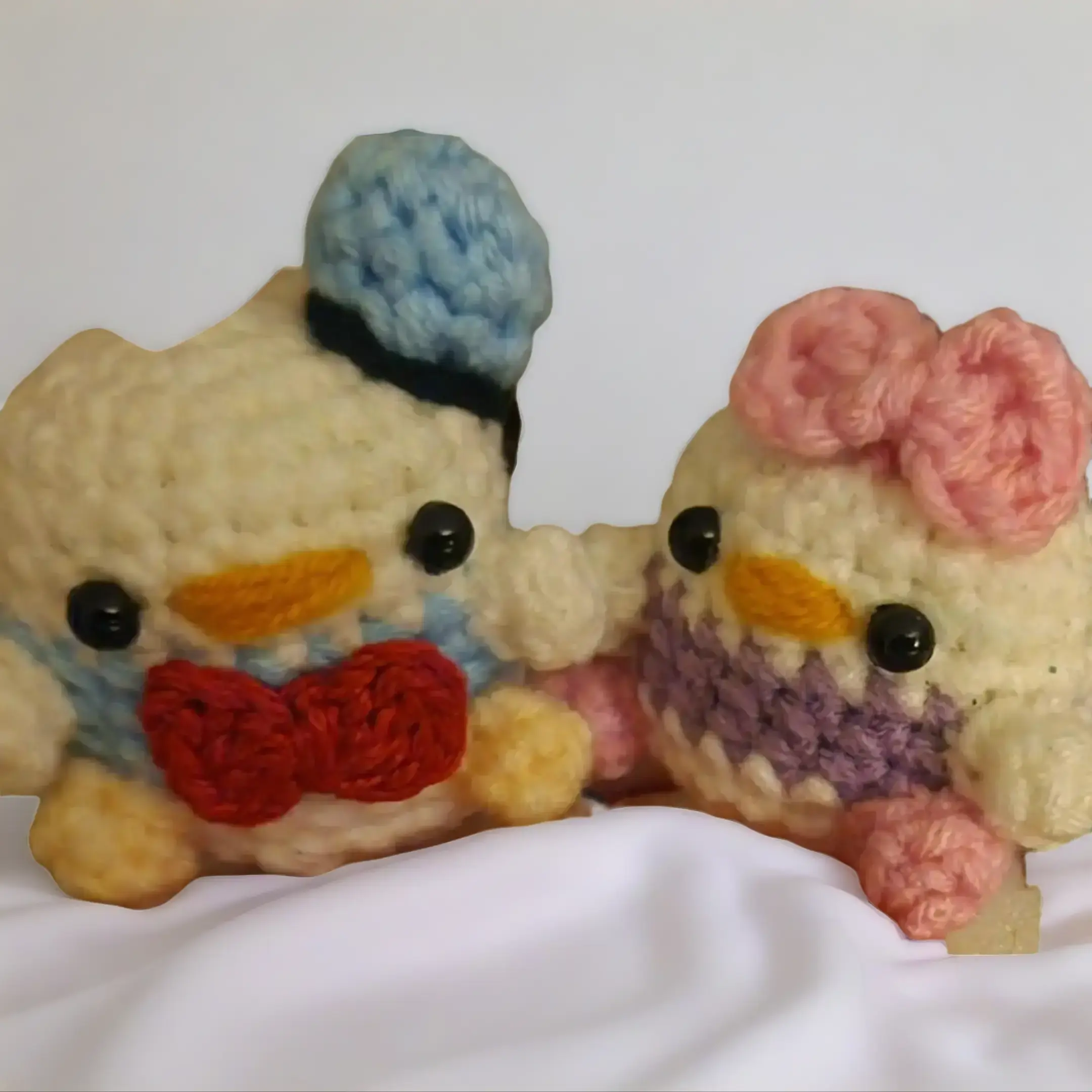 Amigurumi Duck Duo Keychain