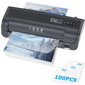A4 Laminator Machine, 9.33-Inch Thermal Laminator with Never Jam Technology, 100 Laminating Sheets, Laminates Photos Cards Documents, 4-in-1 Personal Laminators for Teachers Home Office School