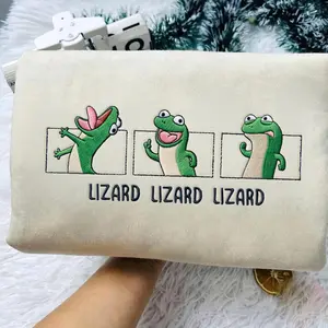 EMBROIDERED Lizard Sweatshirt Tshirt Hoodie, Hoppers Movie Inspired Shirt, Family Vacation Embroidery shirt Gift