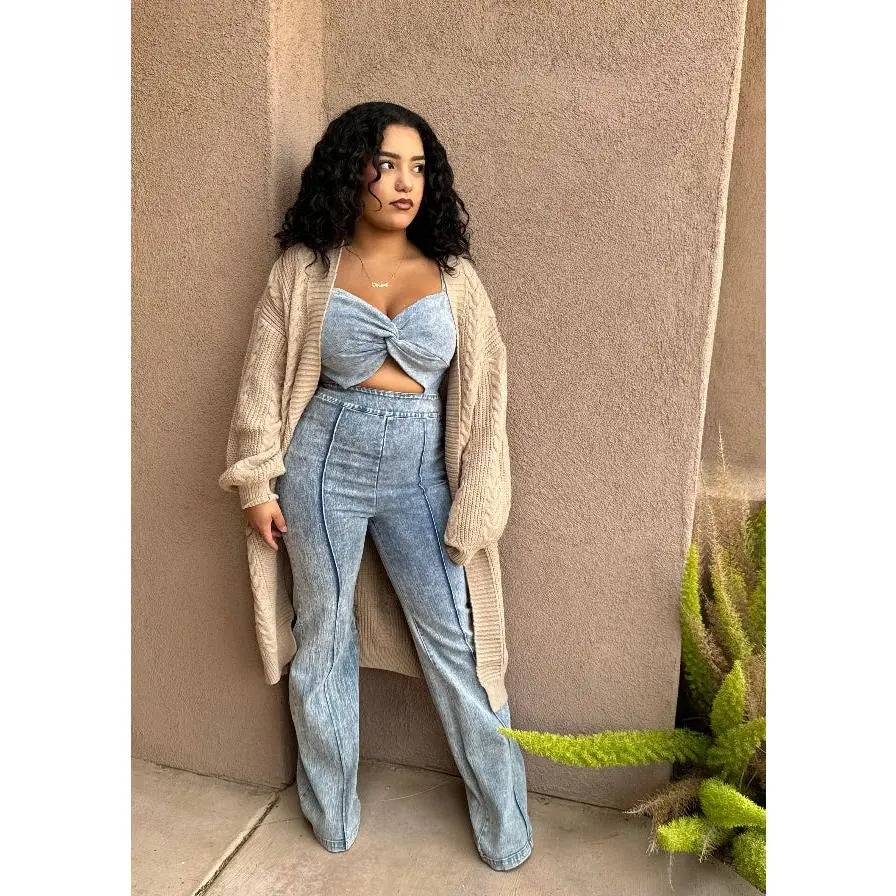 Oversized Chunky Cardigan - Tan