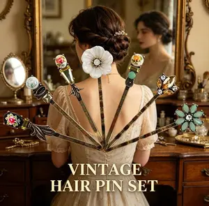 7PCS Vintage Hair Clips – Elegant Retro Hair Pins for Women and Girls, Classic Hair Accessories Set for Styling, Bridal, Wedding, Daily Wear