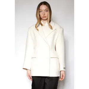 Merino Wool White Tailored Blazer