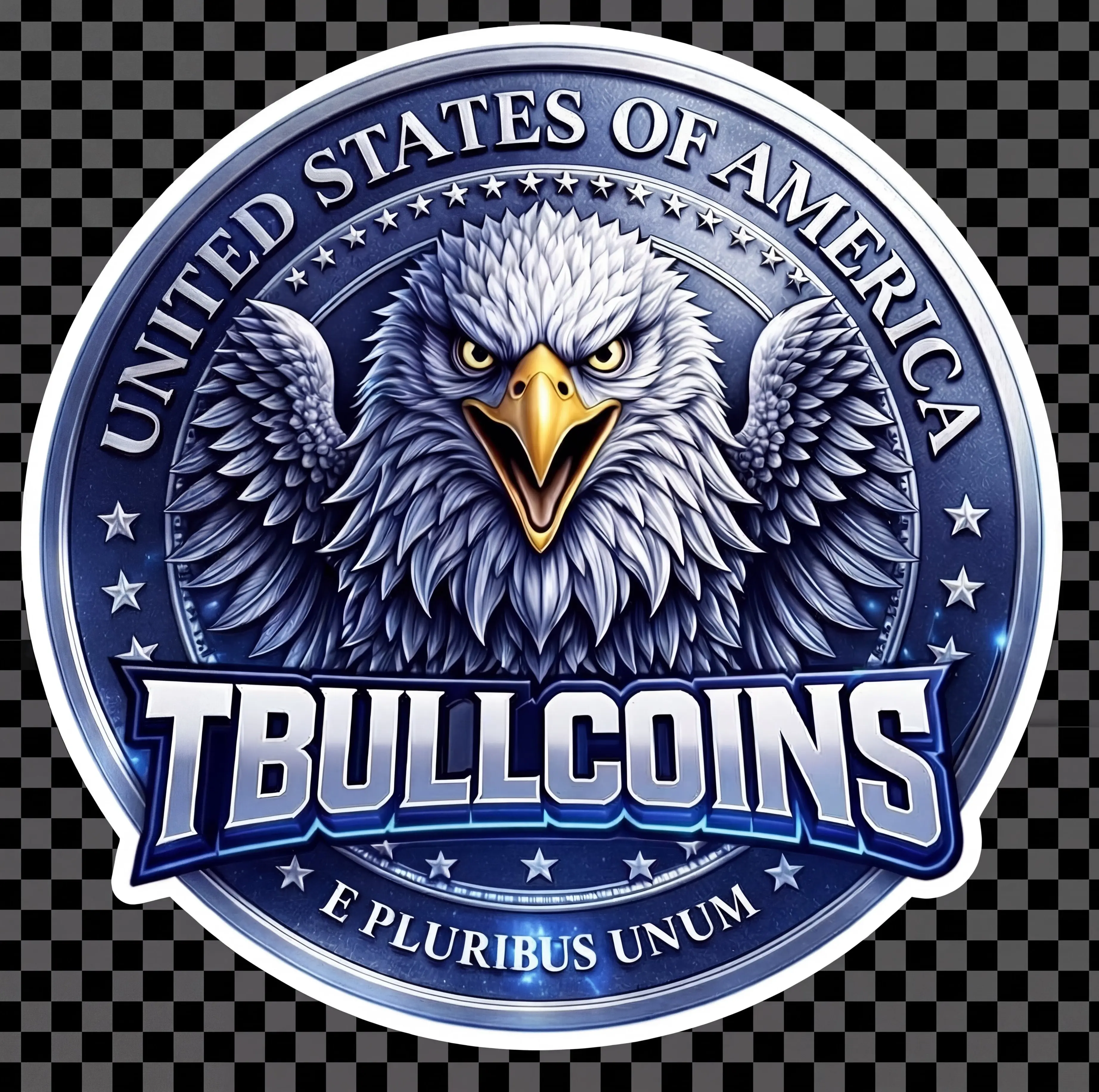 Tbullcoins USA Eagle Helmet Window or Helmet Decal