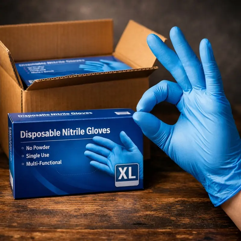 1000PCS Disposable Blue Nitrile Gloves, 4.6 Mil, Good Hand Feel, Powder-Free Non-Latex, Suitable for Tattooing, Hairdressing, Pet Care, Dishwashing, Art Creation, Household Cleaning, Practical Daily Items, Navy, Royal blue, Top Choice for Festival Gi