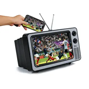 3D HD Retro TV Cell Phone Screen Magnifier Amplifier Projector Screen，Charging Slot For Mobile Phone,Portable Foldable Mobile Phone Magnifier forMovies, Videos,and Gaming, Fit for All Smartphones - Gift for Men，Dad，Husband，Women，Mom，Wife，Friends