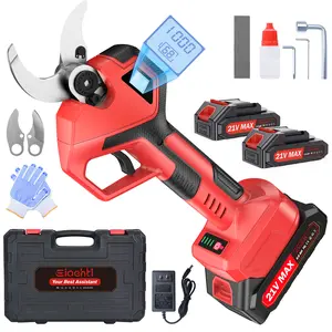 (Upgraded Version) Electric Pruning Shears, Large 2.75 inch Cutting Diameter Brushless Motor Cordless Pruning Shears with LED Display, Battery Pruners with Replacement SK7 Blades, 2Pcs Batteries