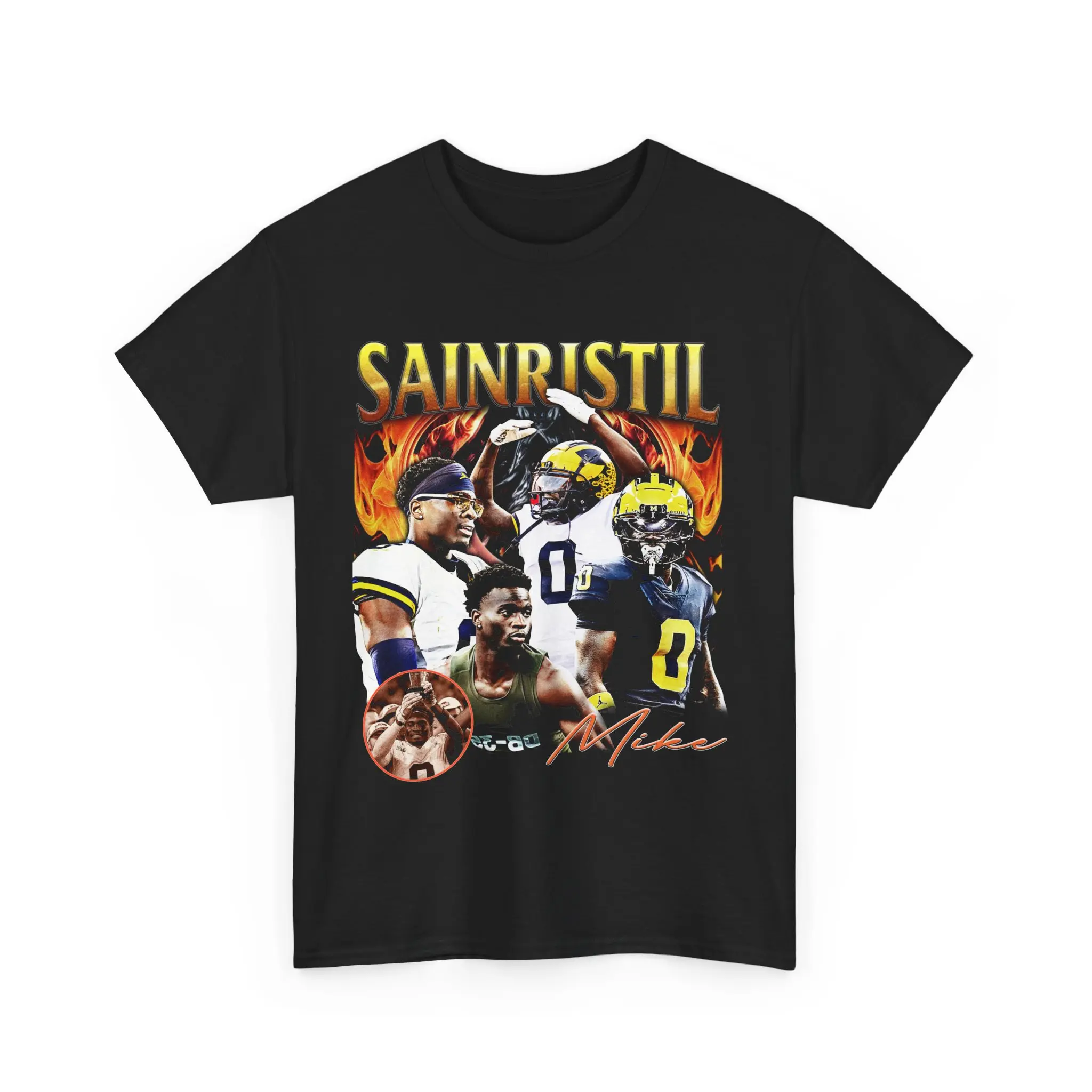 Mike Sainristil Michigan Graphic Tee, Unisex Shirt, Sainristil Fan Shirt, College Football Tee, Sports Fan Apparel